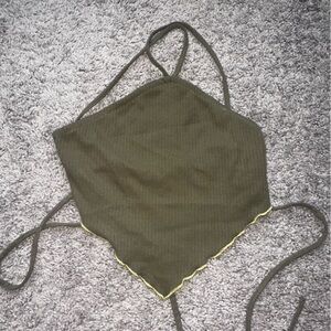Olive Green Halter Top